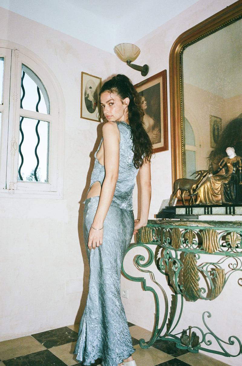 Aria Midi Skirt | Grey