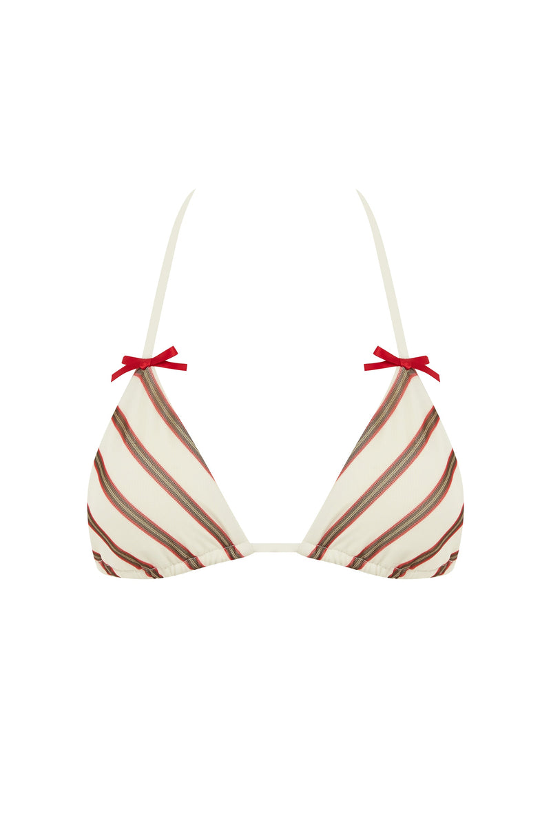 Juni Bikini Top | Cream Stripe