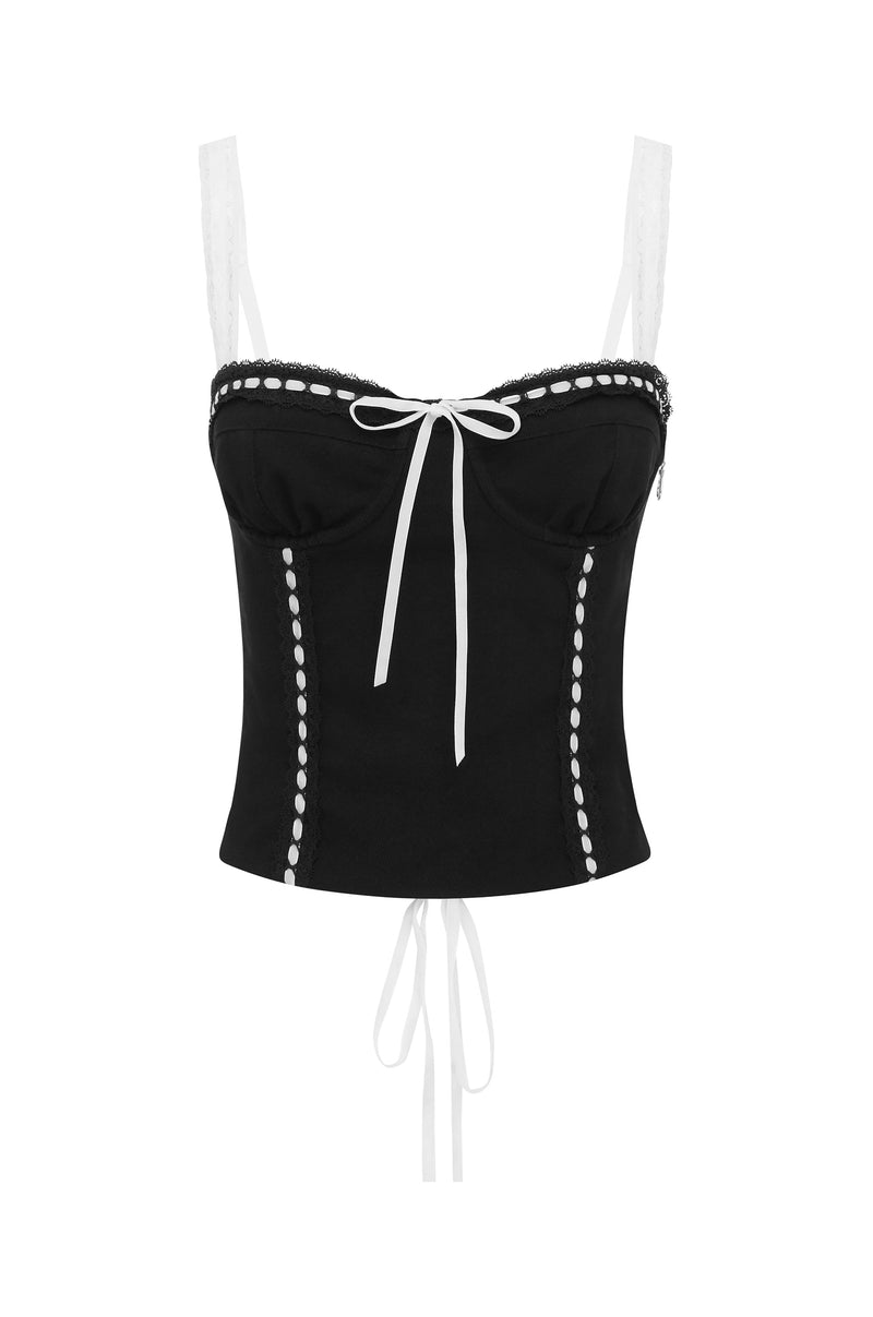 Ryder Top | Black /White