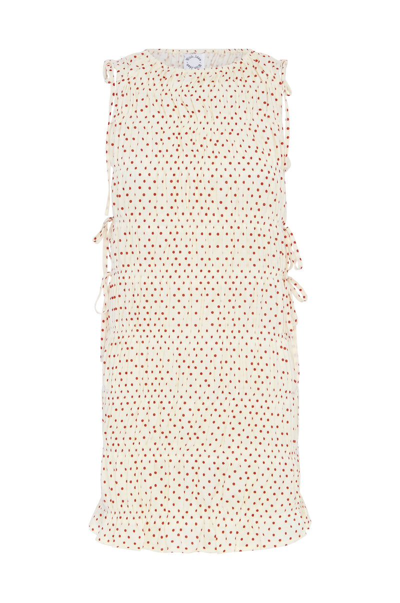Remie Dress | Cream Polka Dot