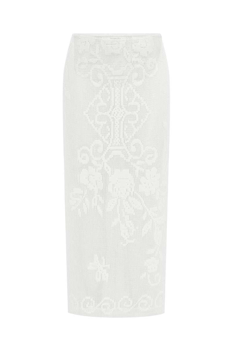 Saint Midi Skirt | White