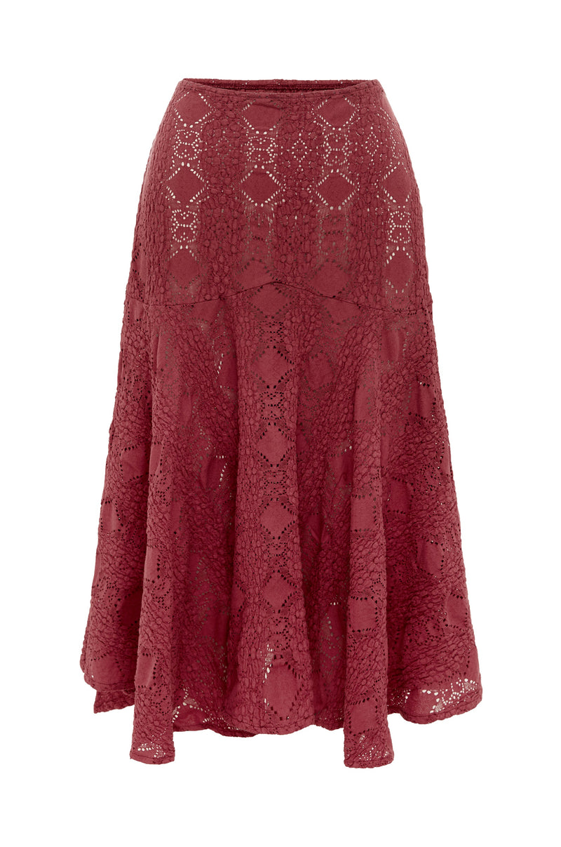 Maeve Midi Skirt | Red
