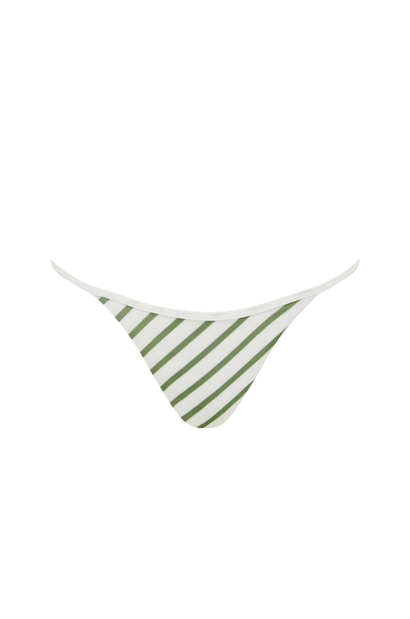 Lola Bikini Bottom | Green Stripe