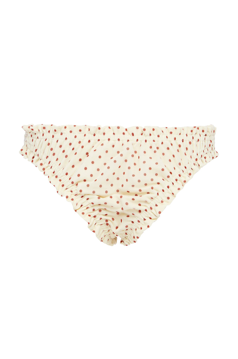 Lottie Bikini Bottom | Cream Polka Dot