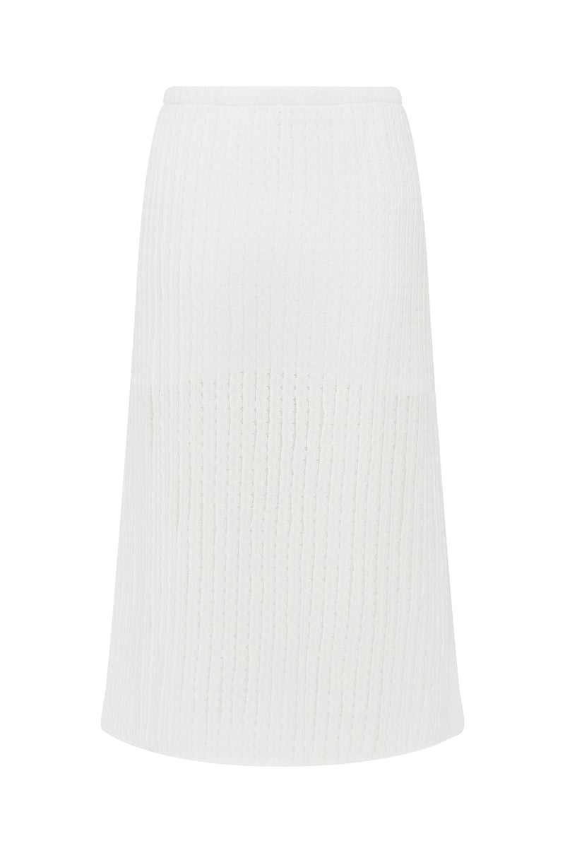 Loulou Midi Skirt | White