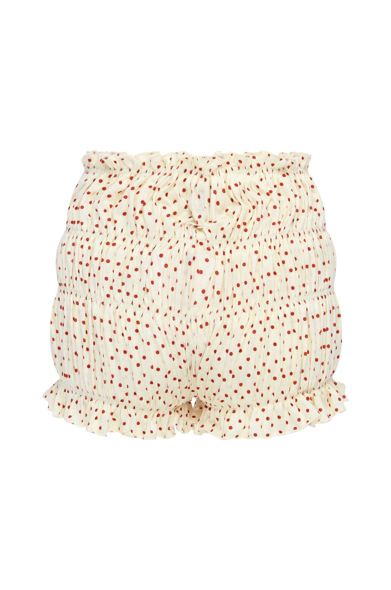 Bea Shorts | Cream Polka Dot