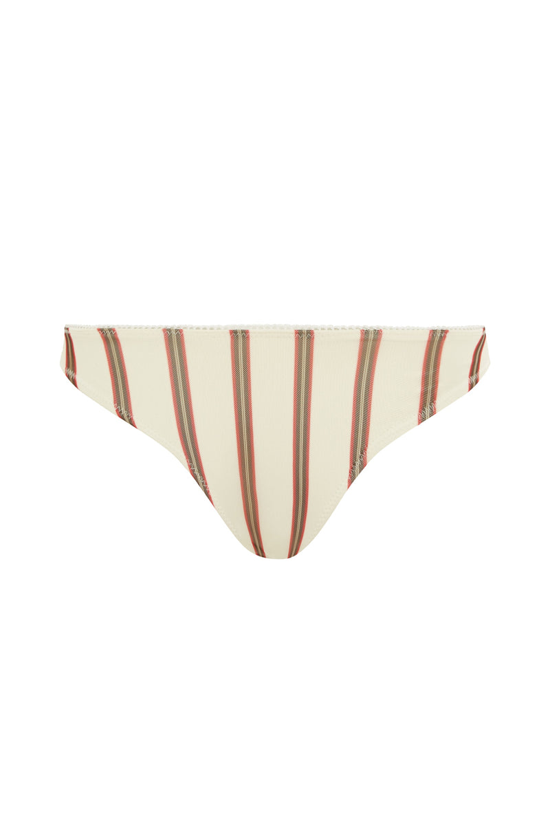 Jeanie Bikini Bottom | Cream Stripe