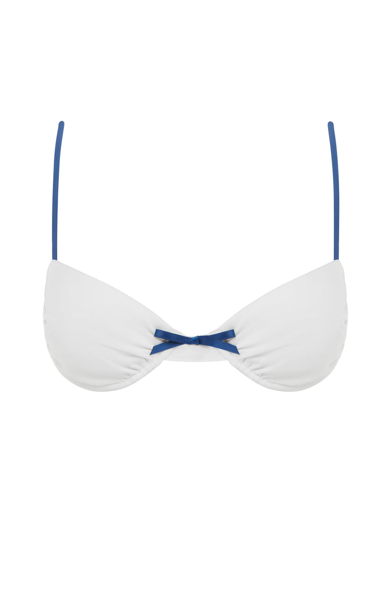 Jeanie Bikini Top | White