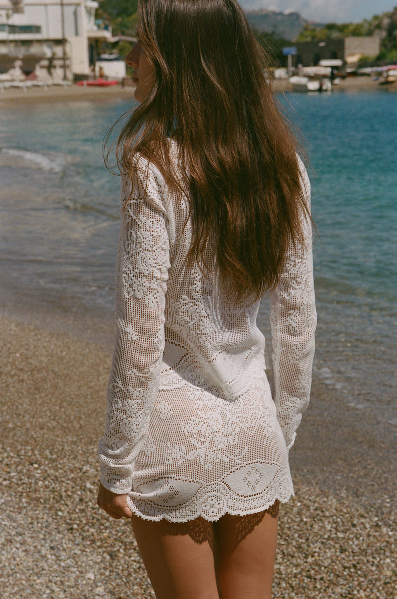 Belinda Skirt | White Lace