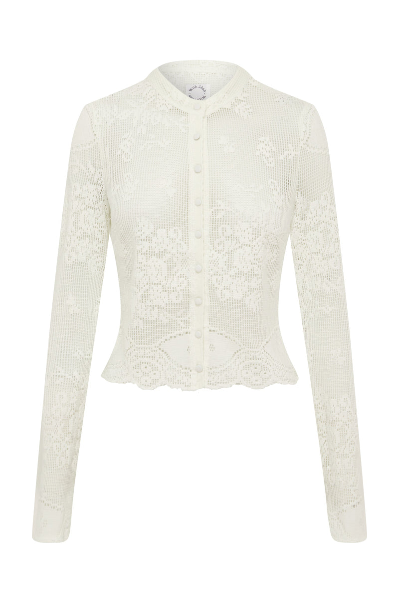 Belinda Top | White Lace