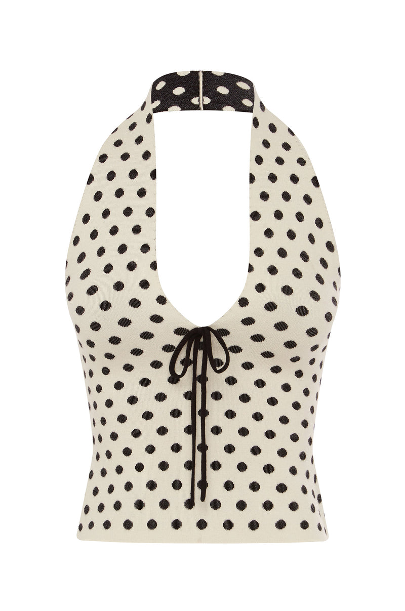 Dottie Top | Black / White Dot