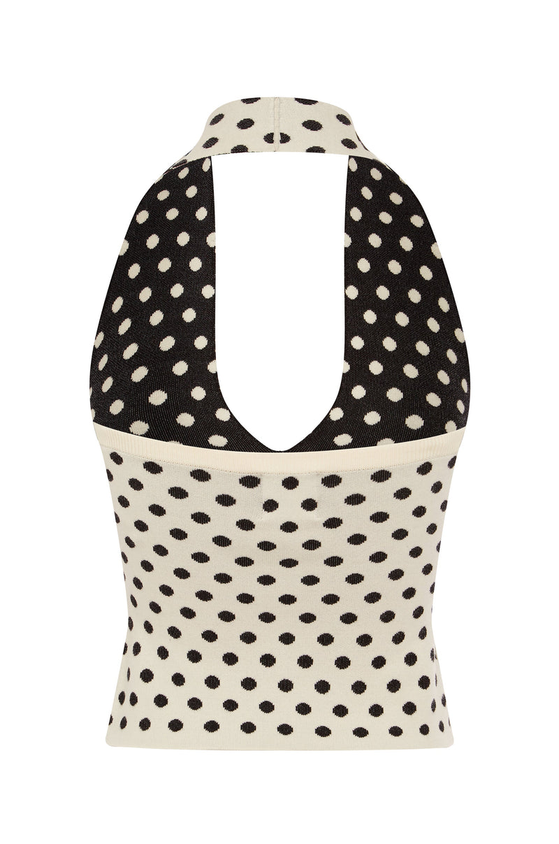 Dottie Top | Black / White Dot