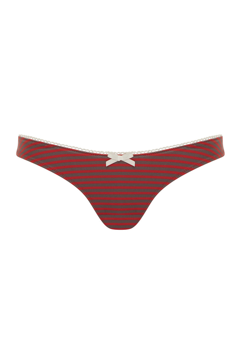 Jeanie Bikini Bottom | Red Stripe