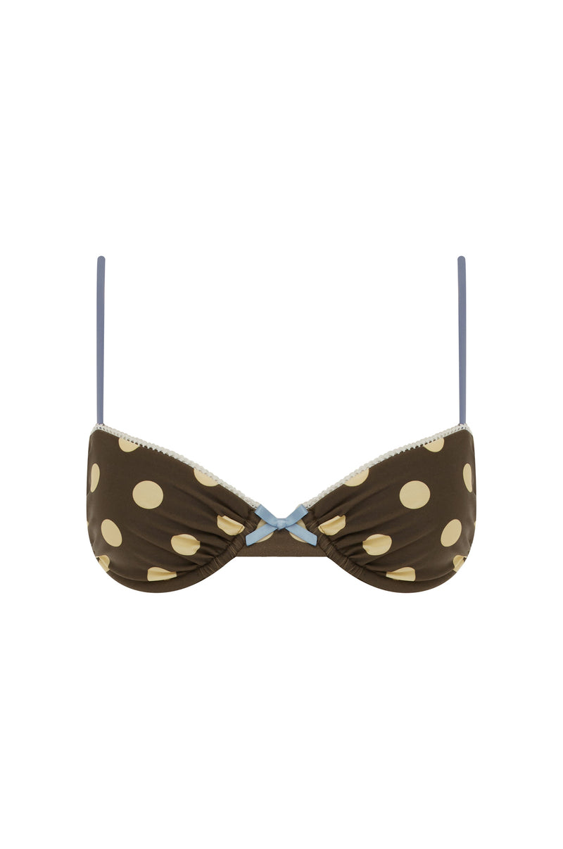 Jeanie Bikini Top | Layla Big Dot
