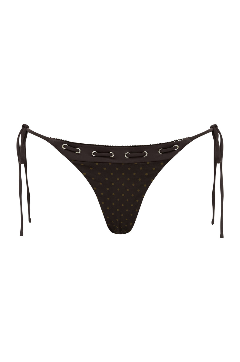 Juni Bikini Bottom | Brown Polka Dot