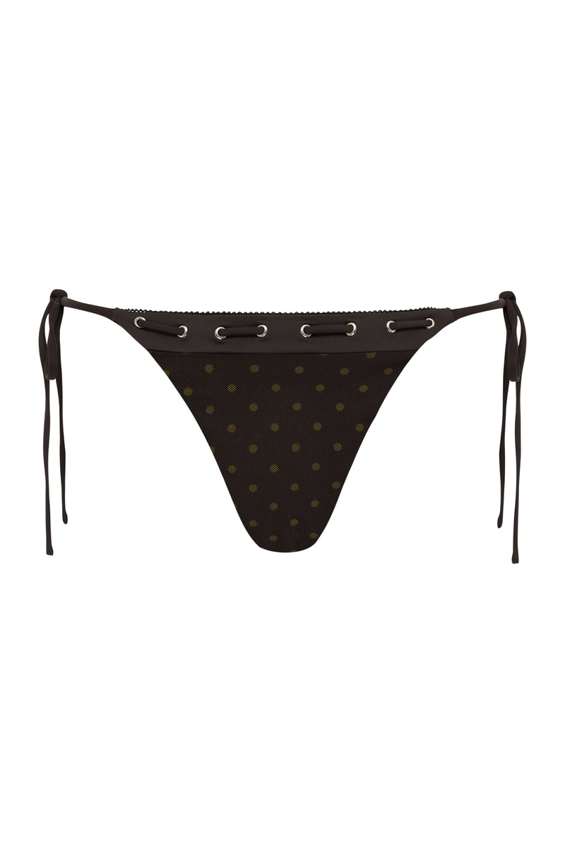 Juni Bikini Bottom | Brown Polka Dot