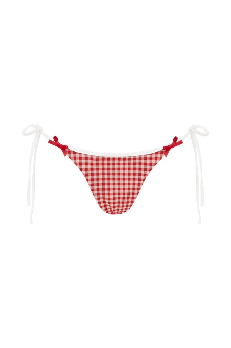 Juni Bikini Bottom | Red Gingham