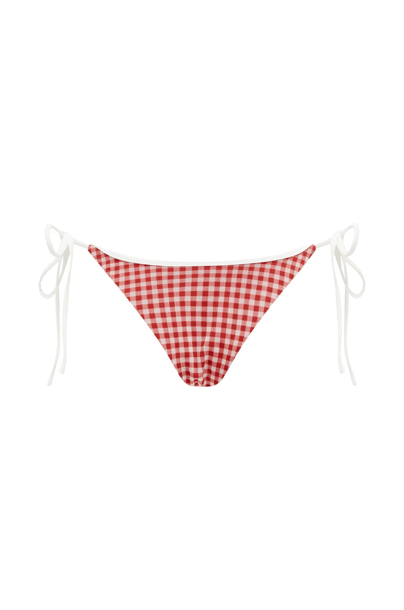 Juni Bikini Bottom | Red Gingham