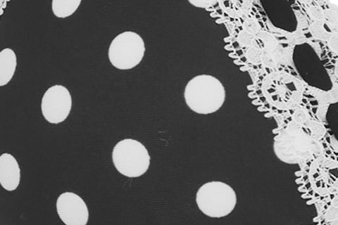 Juni Bikini Top | Black / White Polka Dot