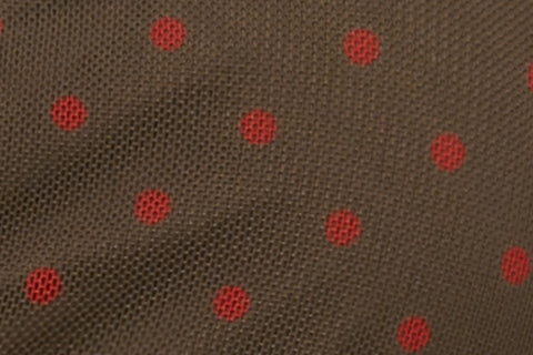 Juni Bikini Top | Brown / Red Polka Dot