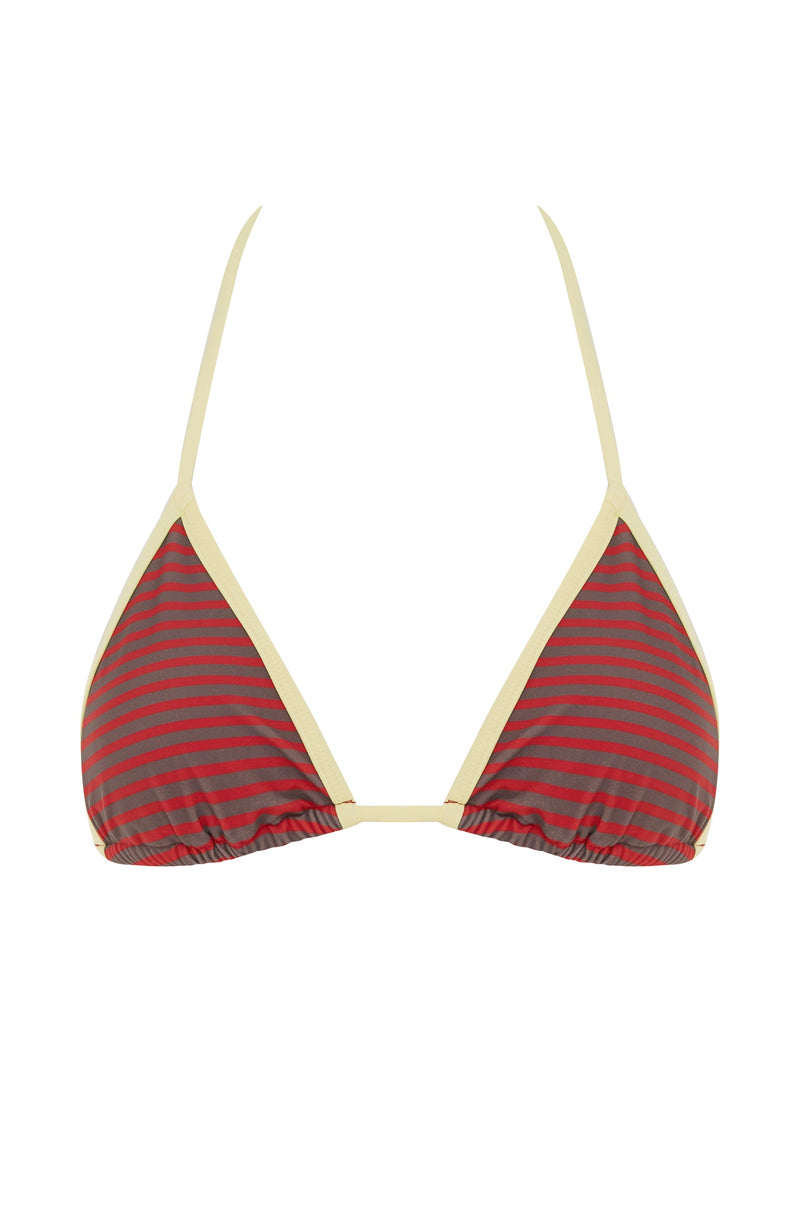 Juni Bikini Top | Red Stripe