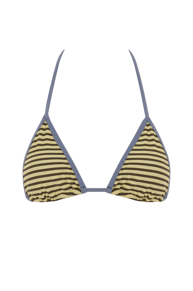 Juni Bikini Top | Yellow Stripe