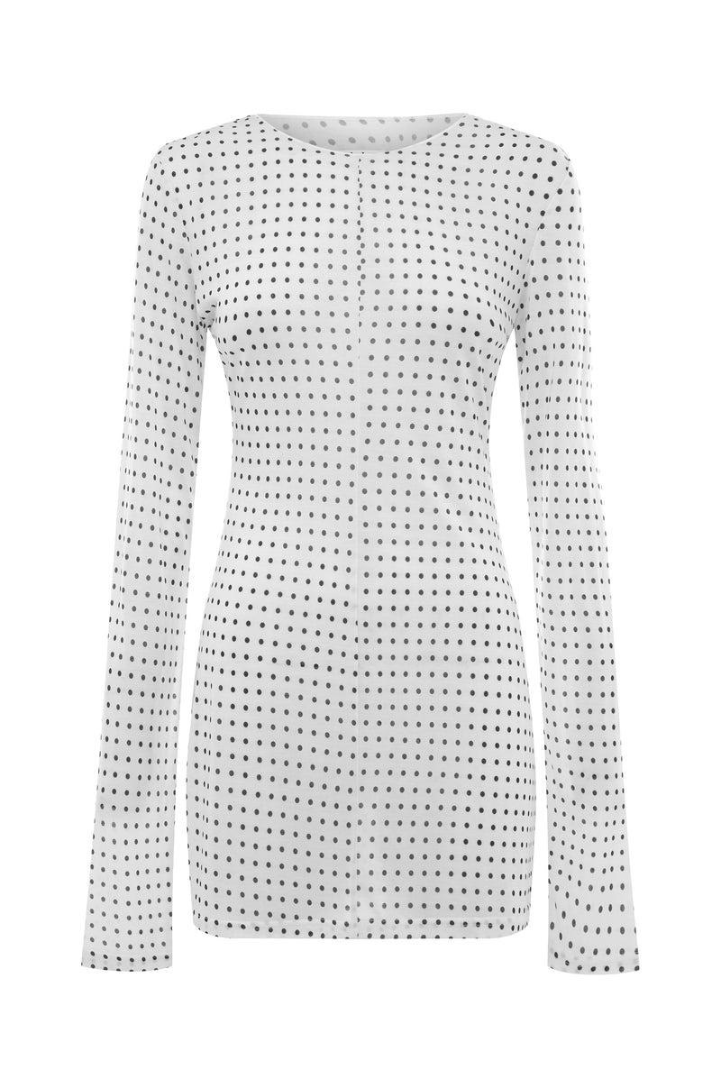 Kenny Dress | White Polka Dot