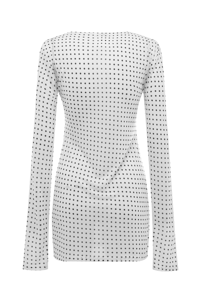 Kenny Dress | White Polka Dot