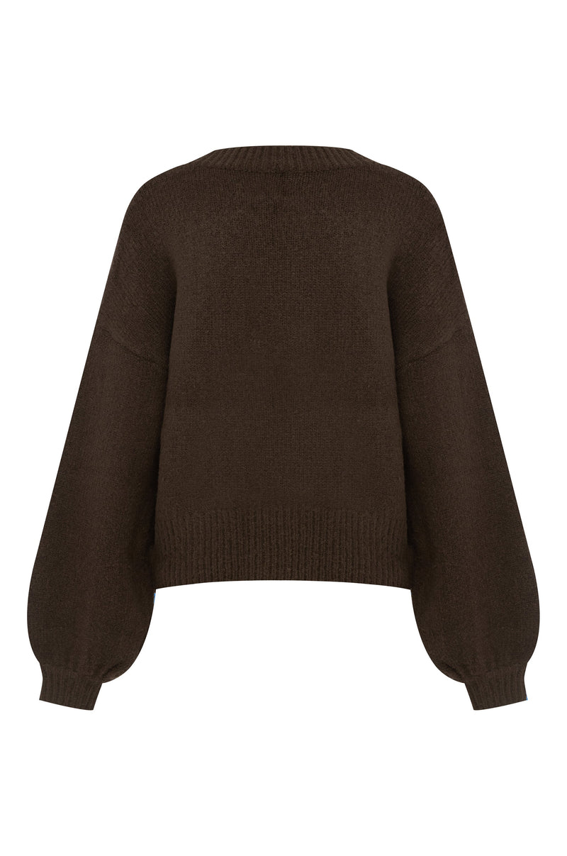 Lucky Days Sweater | Brown/Cream