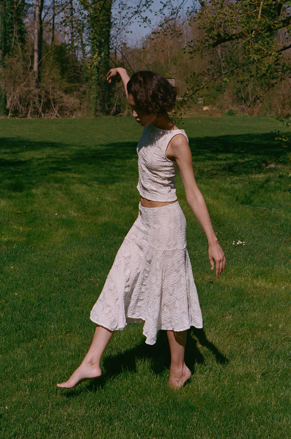 Maeve Midi Skirt | White