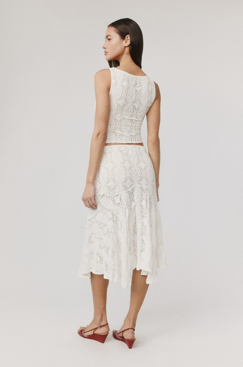 Maeve Midi Skirt | White