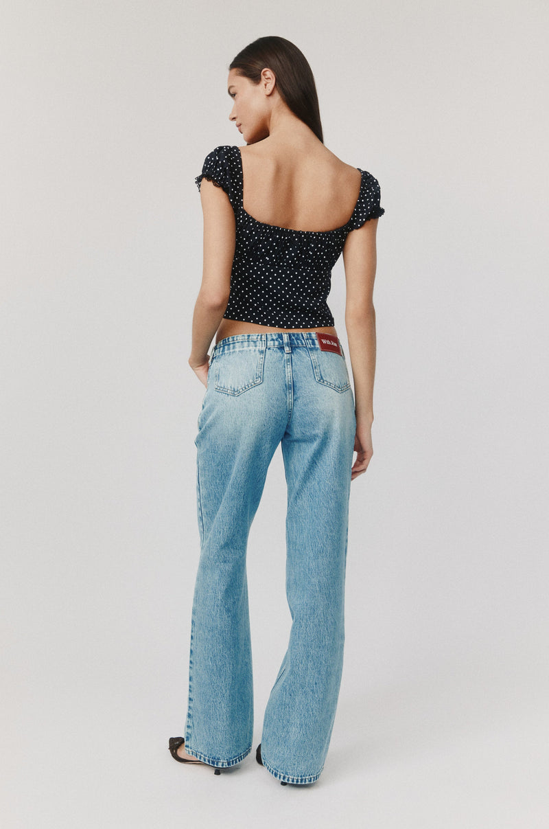 Remi Top | Black Polka Dot