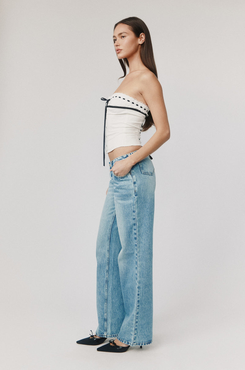 Sabrin Top | White Embroidery