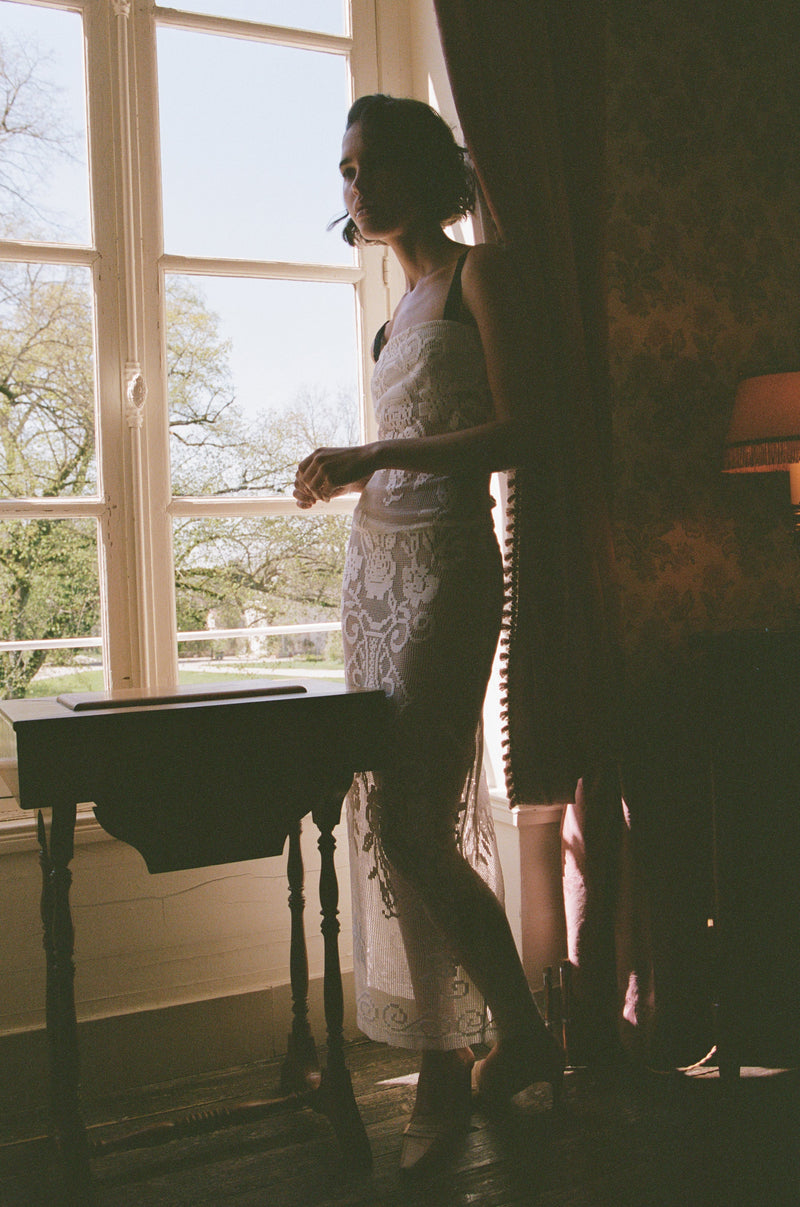 Saint Midi Skirt | White