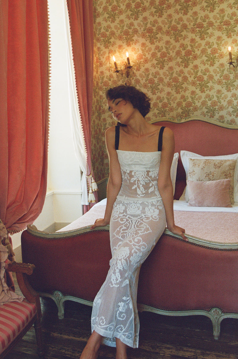 Saint Midi Skirt | White