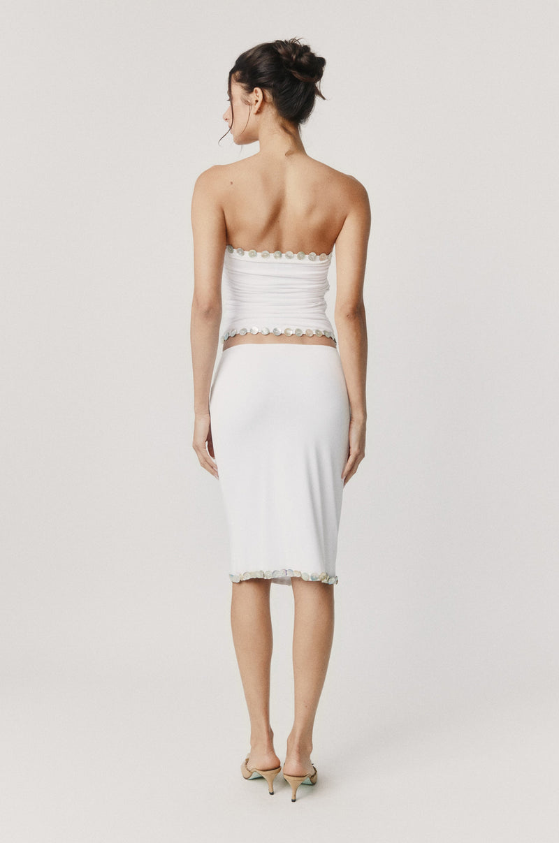 Sonny Midi Skirt | White