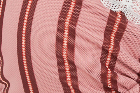 Jeanie Bikini Top | Pink Stripe