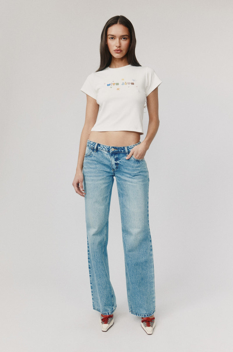 With Flowers Tee | White / Multi